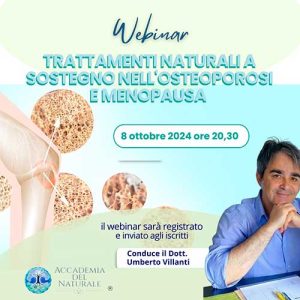 Webinar trattamenti naturali a sostegno di osteoporosi e menopausa
